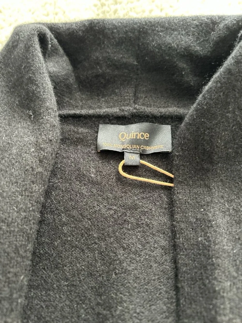 Quince Mongolian Cashmere Duster Cardigan Sweater Black Size M - Picture 13 of 16